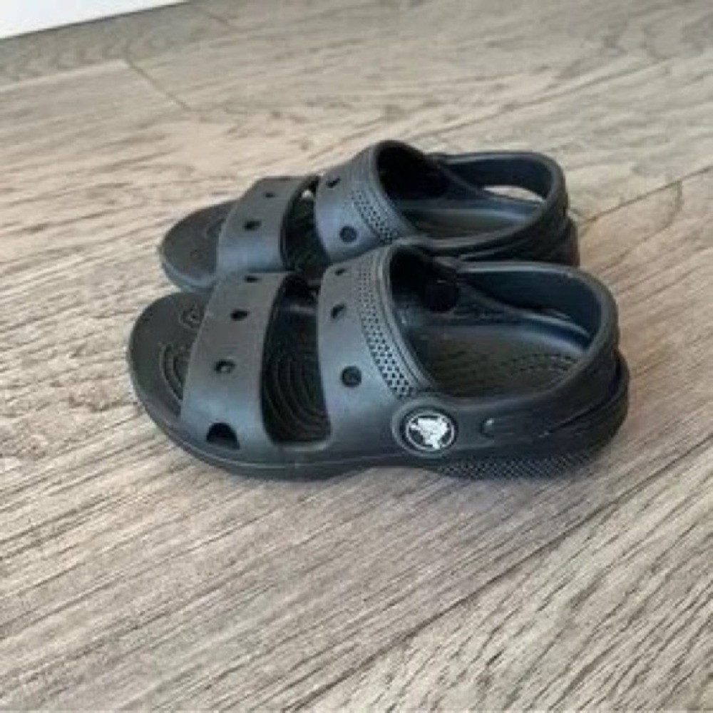 Kids Black Casual Sandals - Comfort Grip